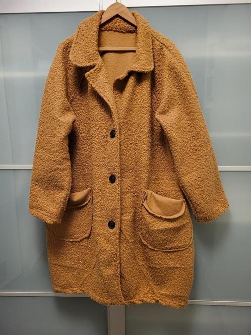 NIEUWE Bruine Fluffy / Teddyjas maat 52/54, Kleding | Dames, Grote Maten, Nieuw, Jurk, Bruin, Ophalen of Verzenden