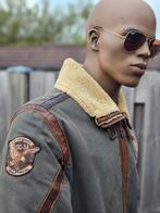 Pall Mall/ PME canvas / sheepskin vintage tussen jas (XL ), Maat 52/54 (L), Blauw, Pall Mall PME Legend, Ophalen of Verzenden