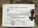 Kriegsteilnehmer oorkonde met medaille, Duitsland, Ophalen of Verzenden, Landmacht, Lintje, Medaille of Wings