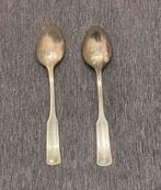 2 Verzilverde Paplepeltjes Jaren '50 - Zilvermerk 90 BM, Antiek en Kunst, Antiek | Bestek, Ophalen