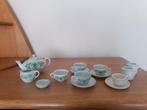 Mini Servies met Groen Bloemmotief, Gebruikt, Ophalen of Verzenden, Overige stijlen, Aardewerk
