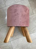 Krukje, roze velvet, zgan, Ophalen of Verzenden, Zo goed als nieuw, Hout