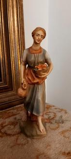 Prachtig! Beeld van vrouw uit oude gipsen kerstgroep, Antiek en Kunst, Ophalen of Verzenden