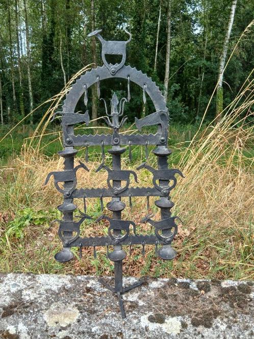 Decoratie kandelaar antiek ijzer, Huis en Inrichting, Woonaccessoires | Wanddecoraties, Gebruikt, Ophalen of Verzenden