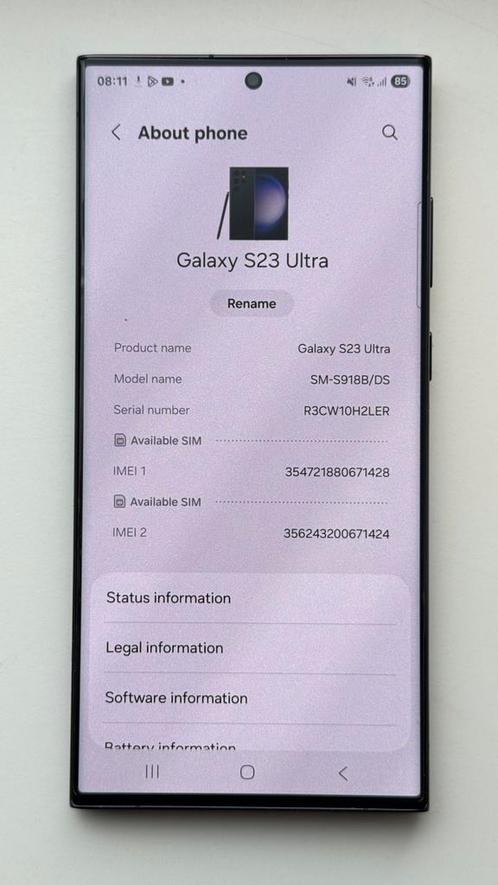 Samsung S23 Ultra 512 gb Zwart geen krassen, Telecommunicatie, Mobiele telefoons | Samsung, Zo goed als nieuw, Galaxy S23, 512 GB