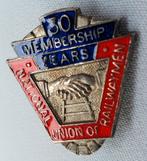 National Union of Railwaymen - 30 Years Membership broche, Verzenden, Zo goed als nieuw, Transport, Speldje of Pin