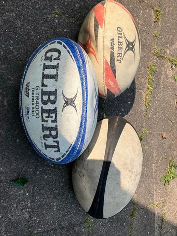 3 Gilbert Rugbyballen - Kunnen nog mee! beschikbaar voor biedingen
