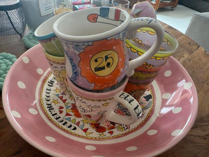 Blond Amsterdam schaal, glazen en mokken, Huis en Inrichting, Keuken | Servies, Gebruikt, Glas of Glazen, Blond Amsterdam, Glas