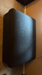 Grote zwarte blauwe poef, Huis en Inrichting, Ophalen, Zo goed als nieuw, 75 tot 100 cm, Stof