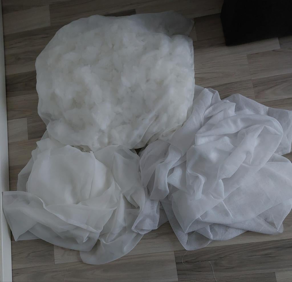 Vele meters vitrage voor vulling  voor kussentjes, Ophalen of Verzenden, Nieuw, 200 cm of meer, 200 cm of meer