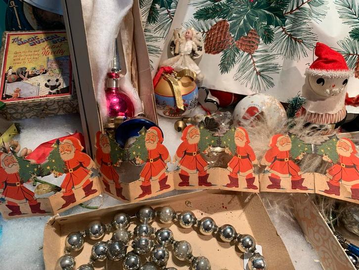 #kerst papier kerstman slinger, Diversen, Kerst, Gebruikt, Ophalen of Verzenden