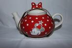 Disney Minnie Mouse theepot theiere rood polkadot Kerst Noël, Ophalen of Verzenden, Overige figuren, Nieuw, Servies