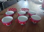 DE stippenservies 6 theekopjes met schotel oilily l, Huis en Inrichting, Ophalen, Zo goed als nieuw, Overige stijlen, Kop(pen) en/of Schotel(s)