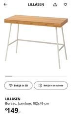 IKEA Lillasen bureau bamboe, Huis en Inrichting, Bureaus, Ophalen, Zo goed als nieuw, Bureau