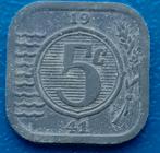 5 cent 1941 Wilhelmina - zink, Postzegels en Munten, Munten | Nederland, Verzenden, Koningin Wilhelmina, 5 cent, Losse munt