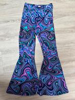 Flaired  hippie broek paars roze carnaval, Ophalen of Verzenden, Gebruikt, 146 t/m 152, Meisje
