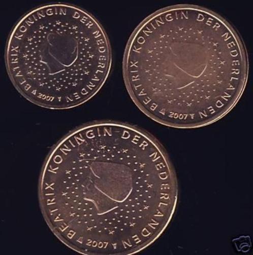 Superkoop <> 5 setjes Nederland 1+2+5 cent 2007 UNC, Postzegels en Munten, Munten | Europa | Euromunten, Overige landen, Verzenden