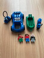 Duplo lego auto boot motor met popjes, Kinderen en Baby's, Speelgoed | Duplo en Lego, Ophalen of Verzenden, Zo goed als nieuw