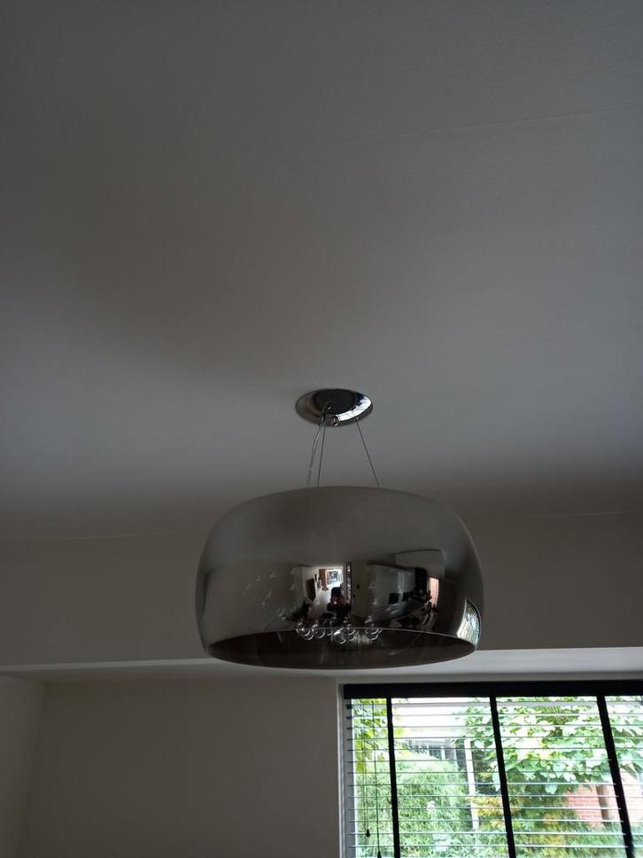 2 Lucide Pearl hanglampen 45 cm, Huis en Inrichting, Lampen | Hanglampen, Zo goed als nieuw, Minder dan 50 cm, Glas, Metaal, Ophalen