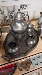 Tinnen Theeservies op Dienblad, Ophalen of Verzenden