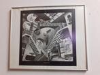 Escher print 50 x 60 cm lijst retro Relativiteit juli 1953, Huis en Inrichting, Gebruikt, 50 tot 75 cm, ?, Print