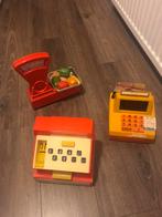 Vintage Speelgoed Kassa, Weegschaal & Kookplaat - 45 Jaar Ou, Ophalen of Verzenden, Gebruikt, Kunststof, Speelkeuken