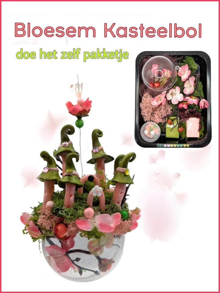 Kasteelbol Lentebloesem DIY Fantasyatelier Knutselpakket, Hobby en Vrije tijd, Knutselen, Nieuw, Knutselwerk, Ophalen of Verzenden