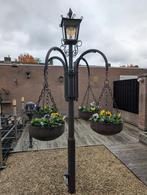 Lantaarn met 4 baskets !!! alles is van koper, Tuin en Terras, Ophalen, Staande lamp, 50 tot 250 watt, Netvoeding
