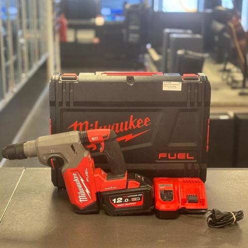 Milwaukee M18 ONEFHX Incl. 12Ah Accu Boorhamer, Doe-het-zelf en Verbouw, Gereedschap | Boormachines, Zo goed als nieuw