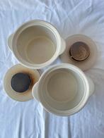 2 vintage dekschalen Gerzit Germany ‘70, Ophalen of Verzenden, Zo goed als nieuw, Overige materialen, Pot, Bus of Blik