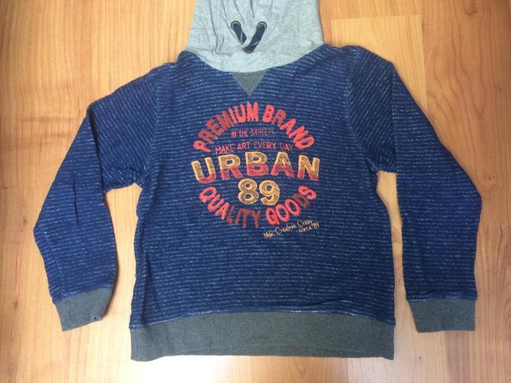 MTC / MITCH / SHOEBY stoere blauwe trui + muts maat 164, Kinderen en Baby's, Kinderkleding | Maat 164, Gebruikt, Jongen, Trui of Vest