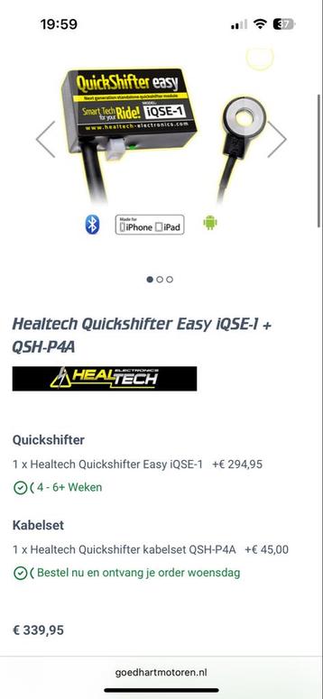 Healtech Quickshifter ISQE-1 + QSH-P4A beschikbaar voor biedingen