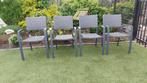 4 mooie verstelbare wicker tuinstoelen P&R design, Tuin en Terras, Wicker, Gebruikt, Stapelbaar, Ophalen