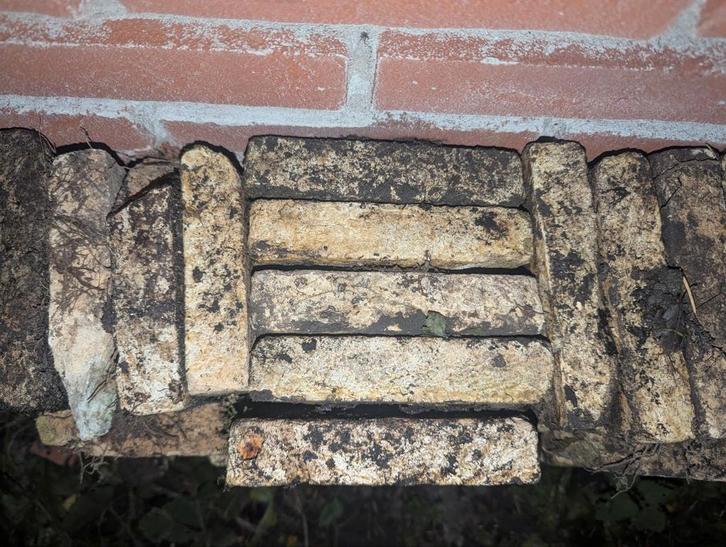 175 stuks antieke 18e Eeuwse Boeren Geeltjes, Lilliput 2, Tuin en Terras, Tegels en Klinkers, Gebruikt, Klinkers, Keramiek, Minder dan 5 m²
