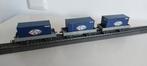3 Märklin plattewagons beladen met containers, Hobby en Vrije tijd, Modeltreinen | H0, Wisselstroom, Gebruikt, Wagon, Ophalen of Verzenden