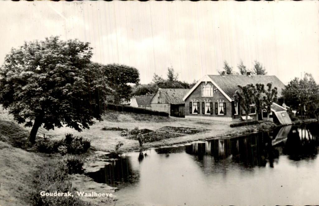 Gouderak - Waalhoeve - Boerderij aan water, Ophalen of Verzenden, 1960 tot 1980, Gelopen, Zuid-Holland