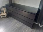 ikea malm ladekast zwart met 6 lades, Ophalen, Gebruikt, 50 tot 100 cm, 3 of 4 laden