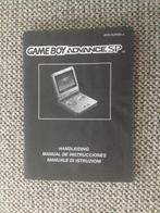 Nintendo gameboy advance sp handleiding, Ophalen of Verzenden, Zo goed als nieuw, Game Boy Advance SP