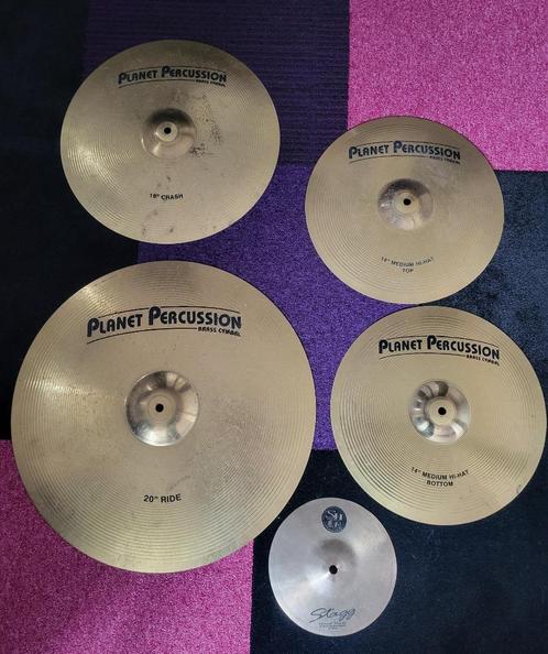 Planet Percussion cymbal set, Muziek en Instrumenten, Drumstellen en Slagwerk, Gebruikt, Overige merken, Ophalen