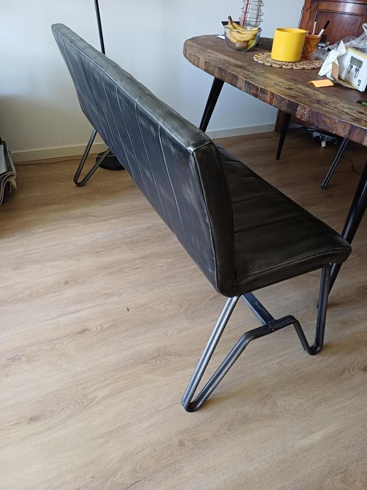 Eettafelbank+2 stoelen, Huis en Inrichting, Stoelen, Gebruikt, Twee, Metaal, Overige materialen, Overige kleuren, Ophalen