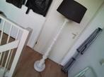 Witte Vloerlamp met Zwarte Kap, Hout, Gebruikt, Klassiek, Ophalen of Verzenden