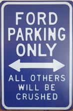 Ford parking only blauw reclamebord van metaal wandbord
