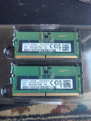 2x 8GB 5600mhz sodimm laptop RAM geheugen DDR5. beschikbaar voor biedingen