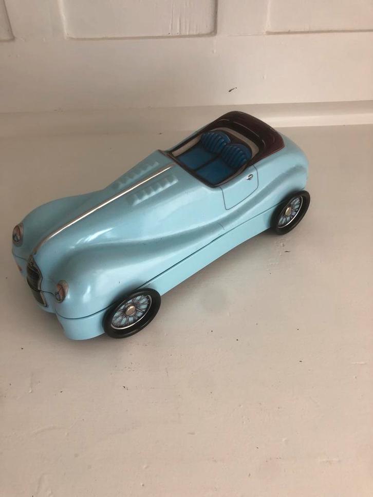 Blikken Auto koektrommel, Verzamelen, Blikken, Zo goed als nieuw, Overige, Overige merken, Ophalen of Verzenden