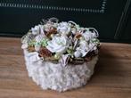 Kunst taartje met bloemen, Huis en Inrichting, Woonaccessoires | Kunstplanten en Kunstbloemen, *, Binnen, *, Ophalen of Verzenden