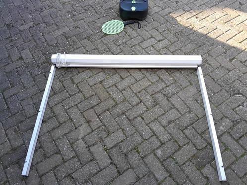 2 x screen, Doe-het-zelf en Verbouw, Rolluiken, Gebruikt, 100 tot 150 cm, 150 tot 200 cm, Crème of Beige, Elektrische bediening
