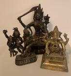 3x Bronzen Boeddha ~ Manjushri ~ Ganesha ~ Shiva ~ Parvati, Antiek en Kunst, Ophalen, Brons