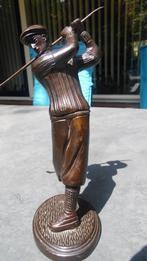 brons beeld van golfer, Antiek en Kunst, Ophalen of Verzenden