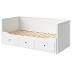 Hemnes bedbank met 3 lades, Huis en Inrichting, Slaapkamer | Bedden, Ophalen, Eenpersoons, Wit, 80 cm