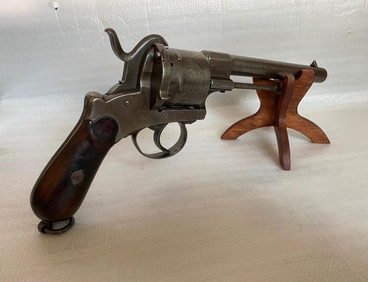 Mooie 12 mm 6-schots penvuurrevolver in zeer goede staat, Antiek en Kunst, Antiek | Overige Antiek, Ophalen of Verzenden